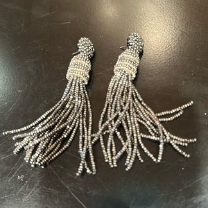Bugle beaded earrings.